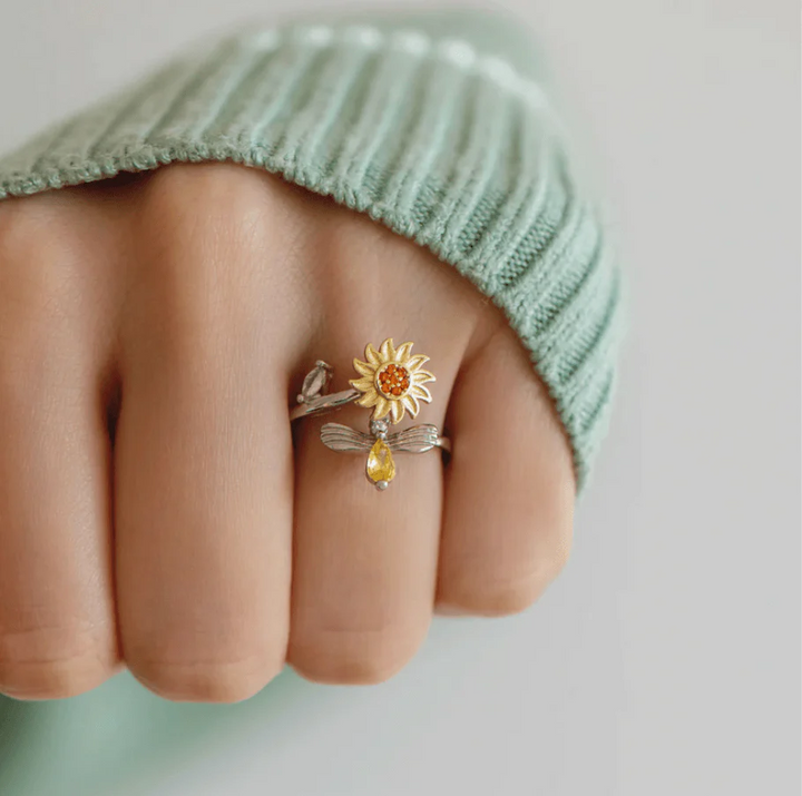 Anillo Girasol - Giratorio